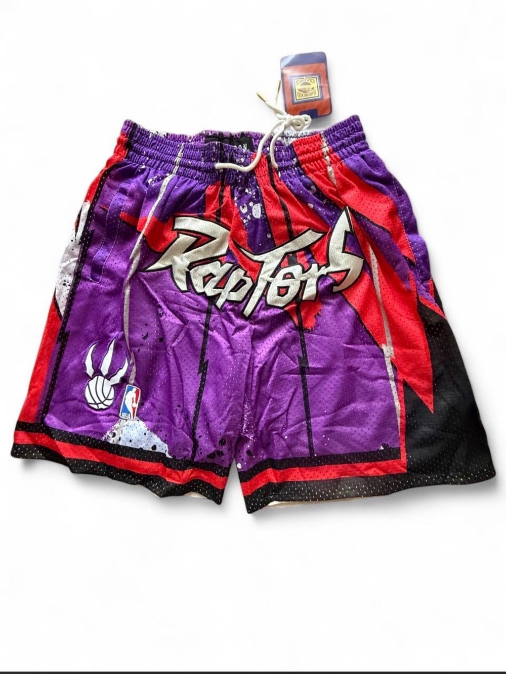 Just Don Raptors Graphic Purple and Red Men's Basketball Shorts